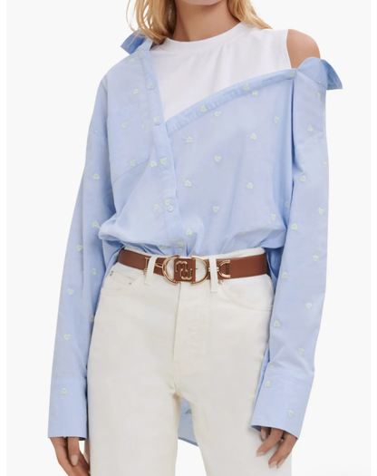 Maje Leart Cotton Layered Look Shirt