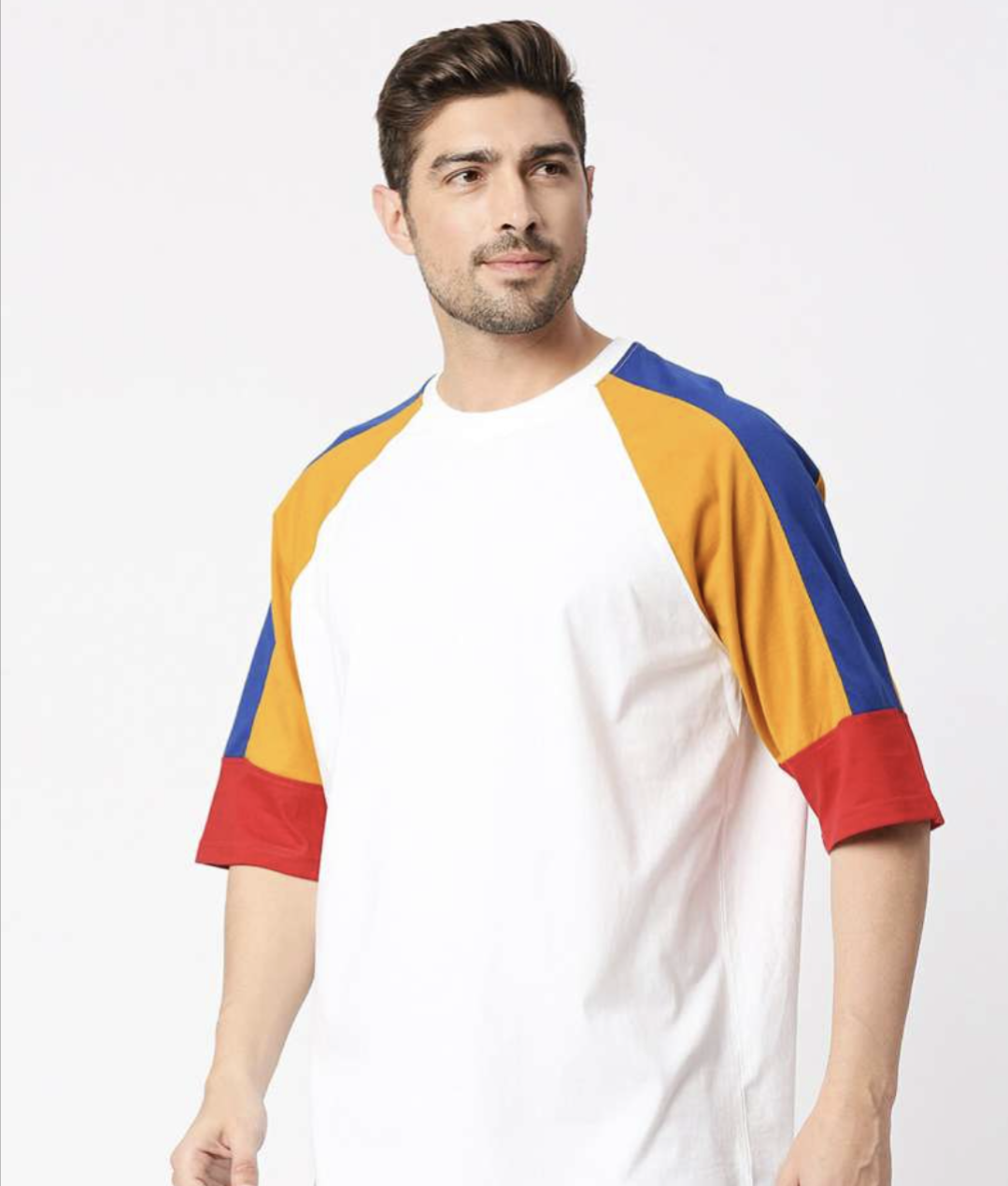 Blamblack Colourblocked Raglan Sleeves Longline Tee