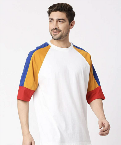 Blamblack Colourblocked Raglan Sleeves Longline Tee