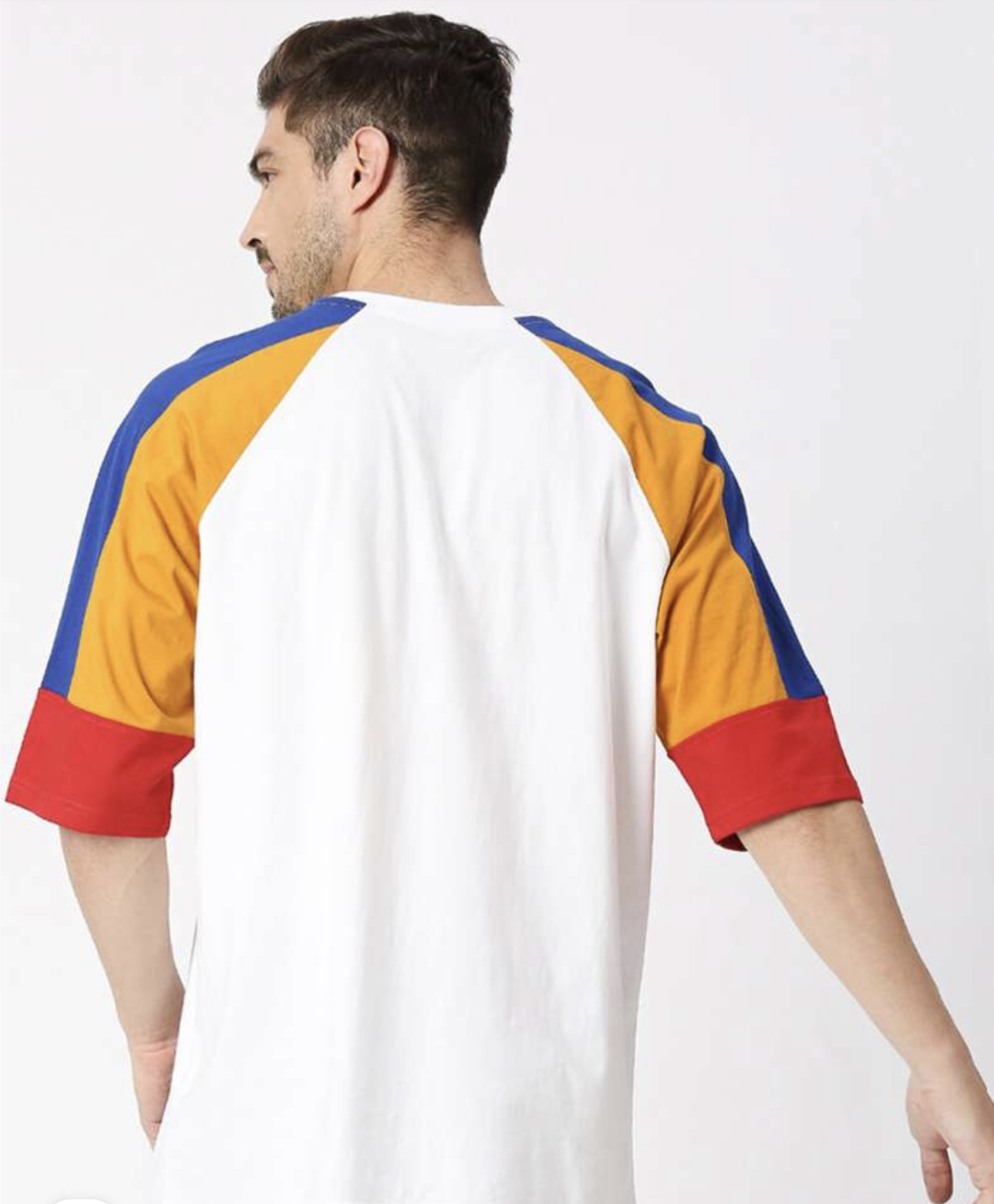 Blamblack Colourblocked Raglan Sleeves Longline Tee