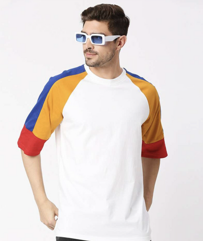 Blamblack Colourblocked Raglan Sleeves Longline Tee