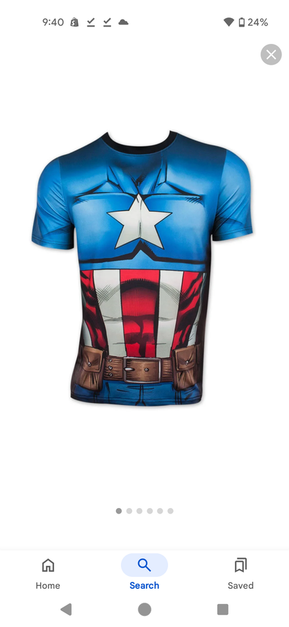 Marvel Captain America Men's Cappin Stance TEE