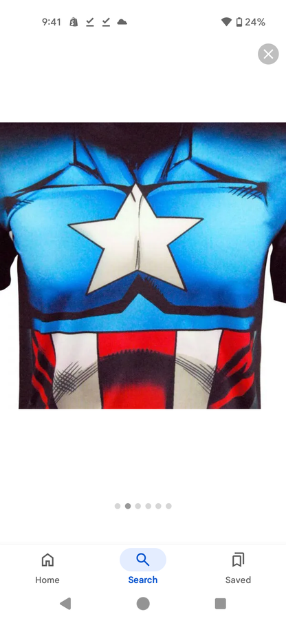 Marvel Captain America Men's Cappin Stance TEE