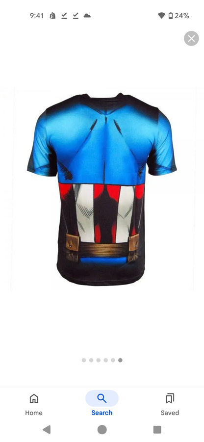 Marvel Captain America Men's Cappin Stance TEE