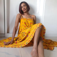 Load image into Gallery viewer, Ritu Kumar Women Yellow Printed A Line Dress
