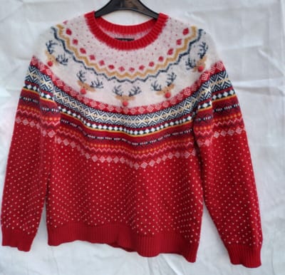 Reindeer Design Christmas Sweater