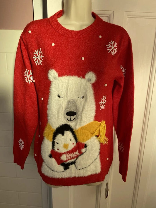 Polar Bear and Penguin Christmas Sweater