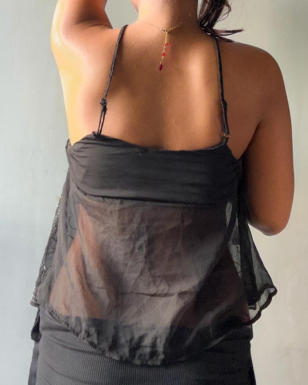 Black Beaded Top