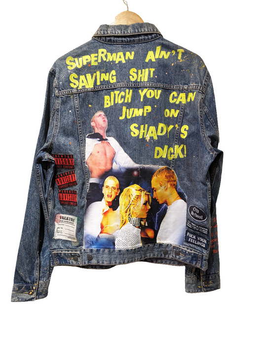 Bootleg Valkyre Blue Upcycled Denim Jacket