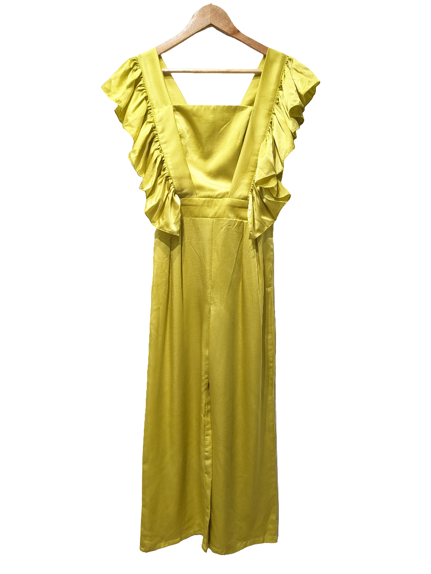 KM Label Golden Mustard Silk Jumpsuit