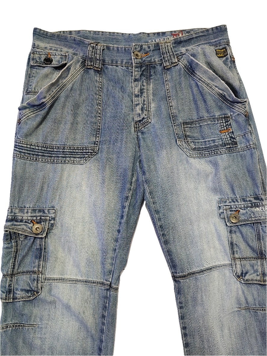 Diesel Blue Engineered Denim Jeans