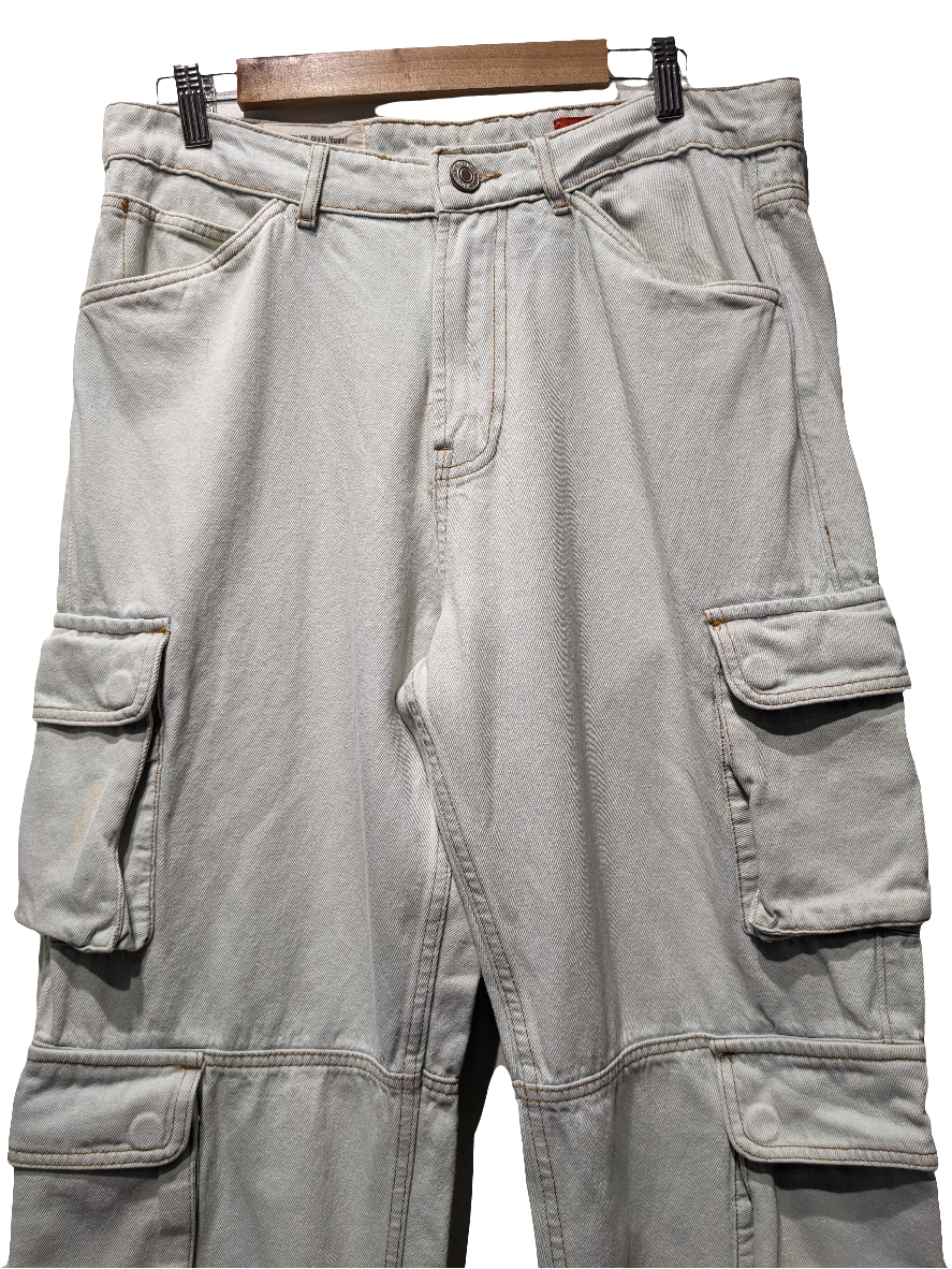 Powerlook Light Wash Denim Cargo