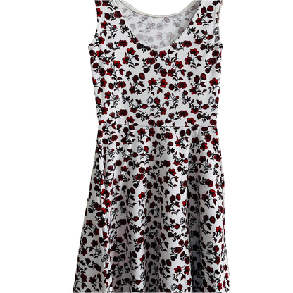 H&M Divided Red & White Floral Print Sleeveless Dress