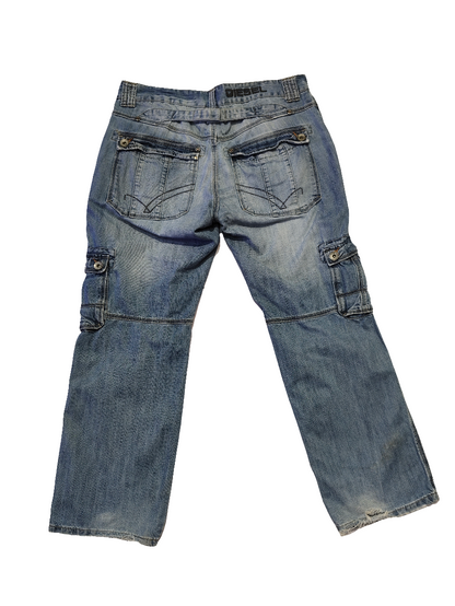 Diesel Blue Engineered Denim Jeans