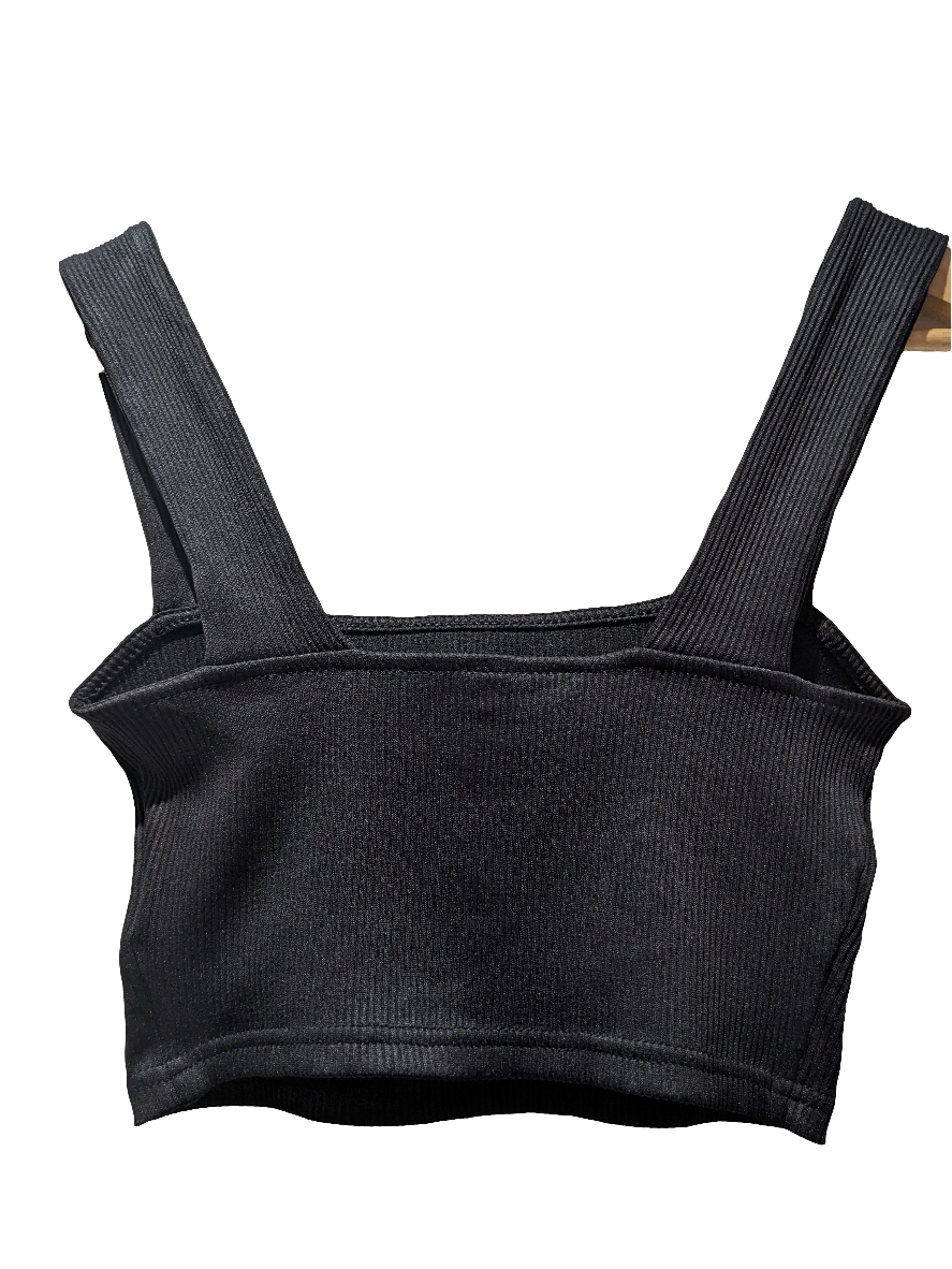 H&M Cropped Sleeveless Black Top