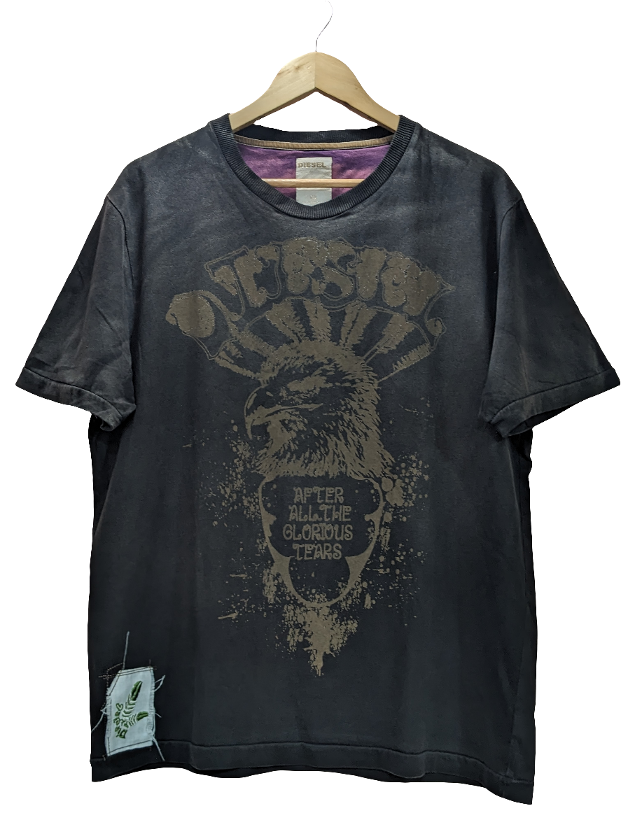 DIESEL Grey Grapic T-Shirt