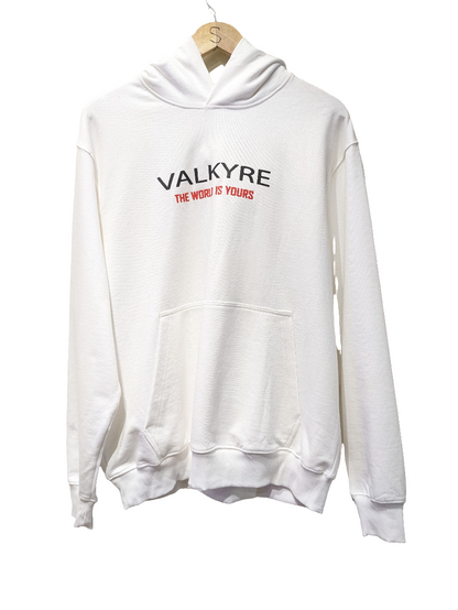 Valkyre The World Is Yours White Hoodie