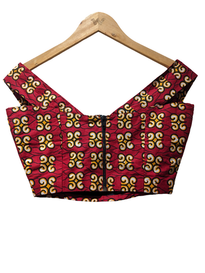 Maroon Printed Blouse