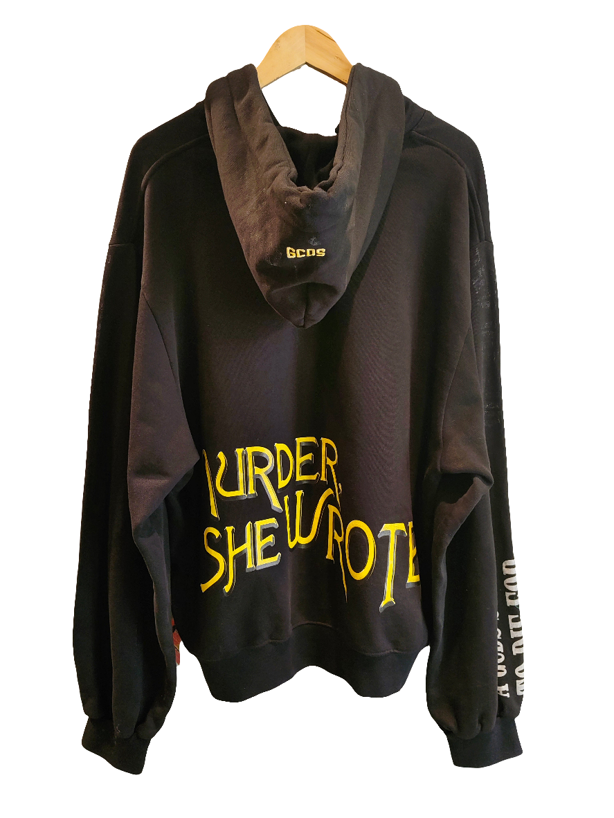 GCDS Rare Murder She Wrote Black Hoodie