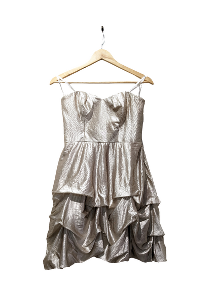 Forever New Greyish Silver Ballon Dress