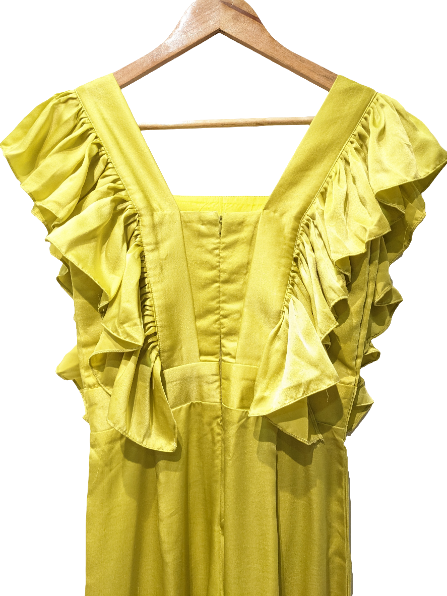 KM Label Golden Mustard Silk Jumpsuit