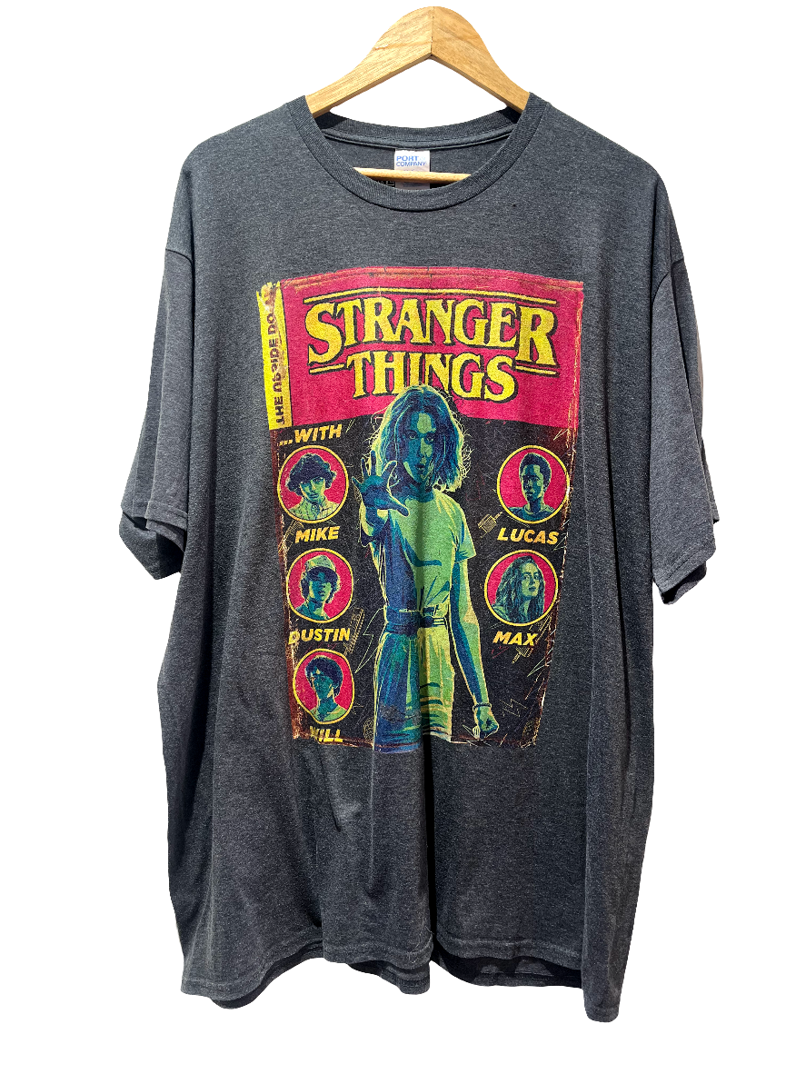 NETFLIX Stranger Things Printed Grey Tee