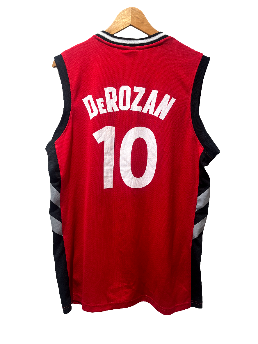 NBA Adidas Toronto Raptors Demar Derozen 10 Red Jersey