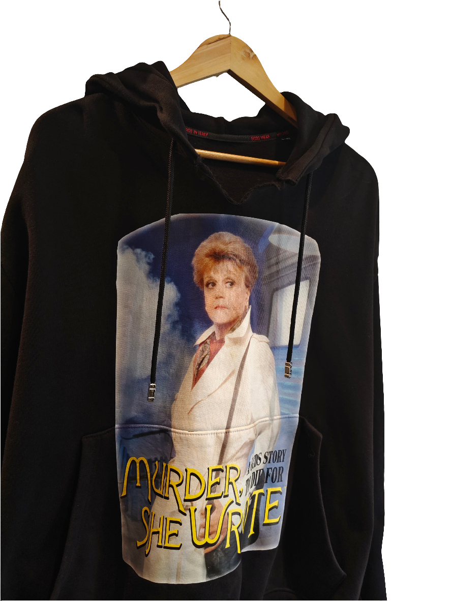 GCDS Rare Murder She Wrote Black Hoodie