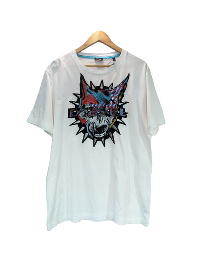 Diesel Embroidered Limited Edition White Tee