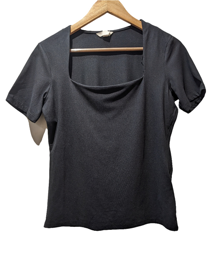 H&M Black Square Neck Top