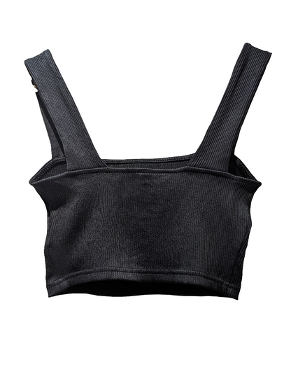 H&M Cropped Sleeveless Black Top