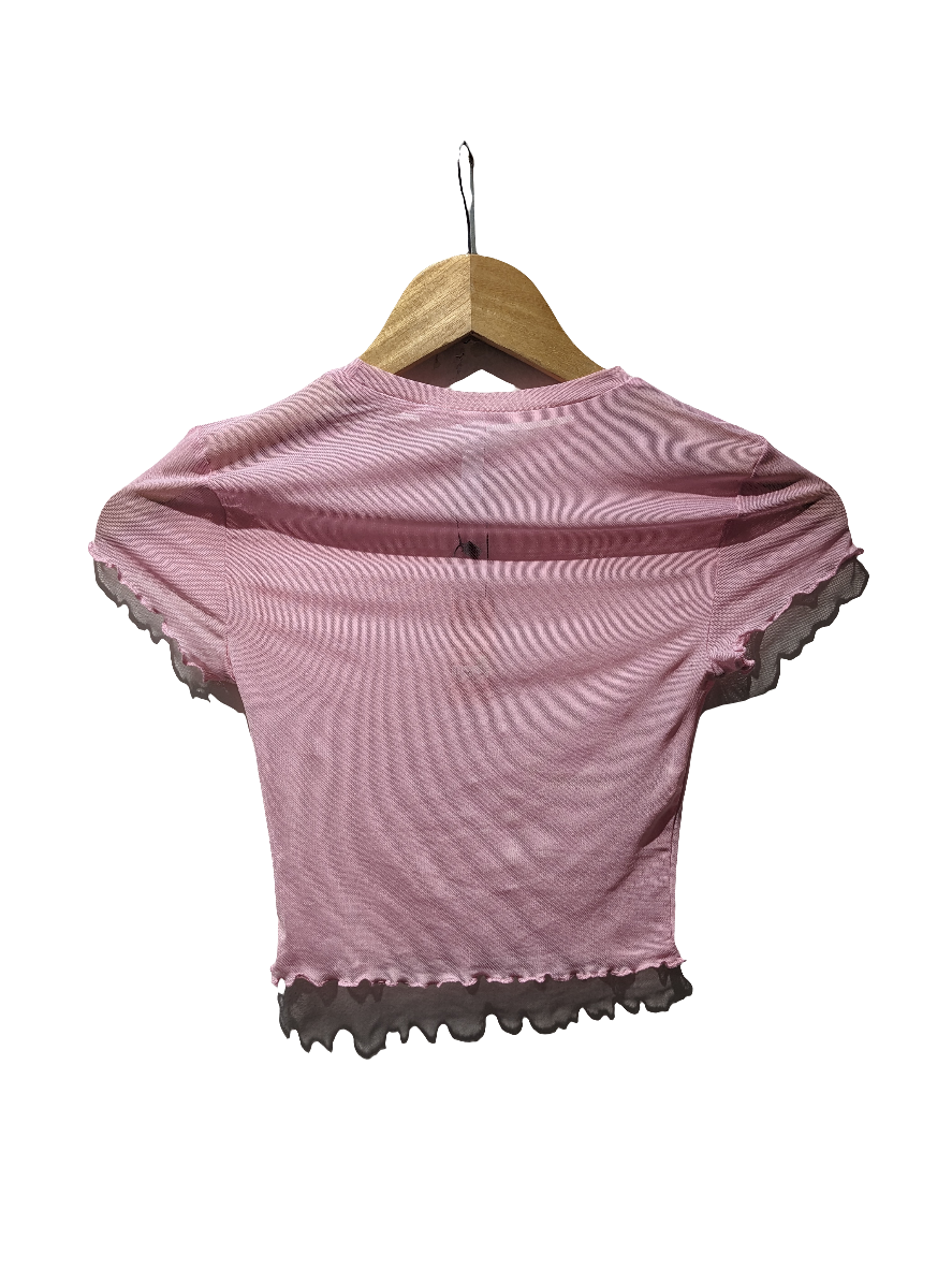 H&M Pink Mesh Top