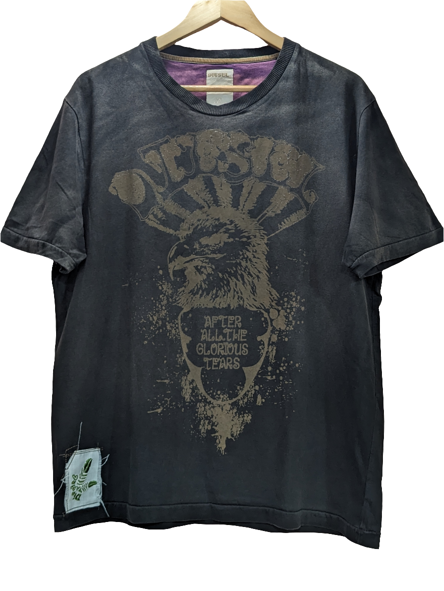 DIESEL Grey Grapic T-Shirt