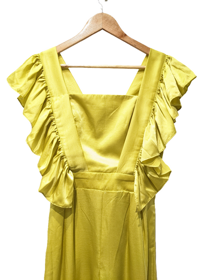 KM Label Golden Mustard Silk Jumpsuit