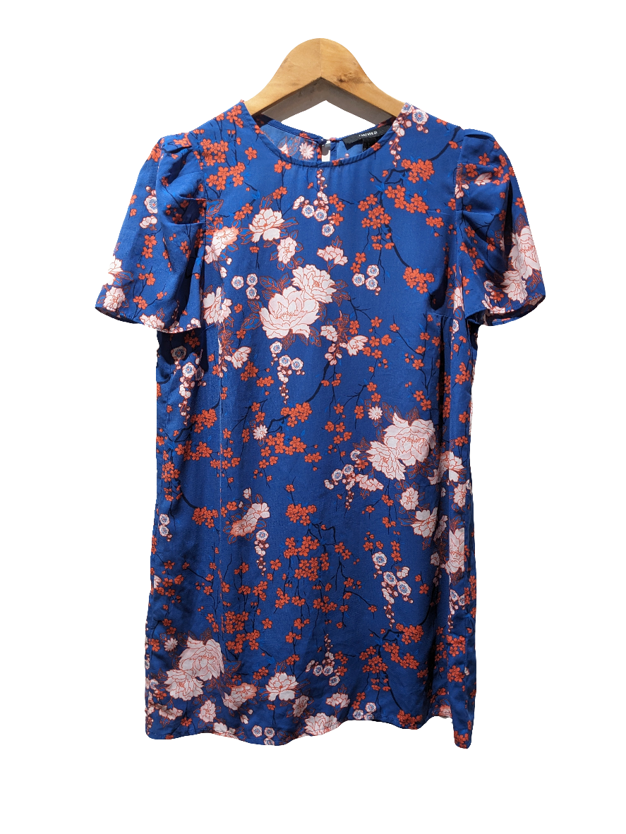 Forever 21 Floral Blue Dress