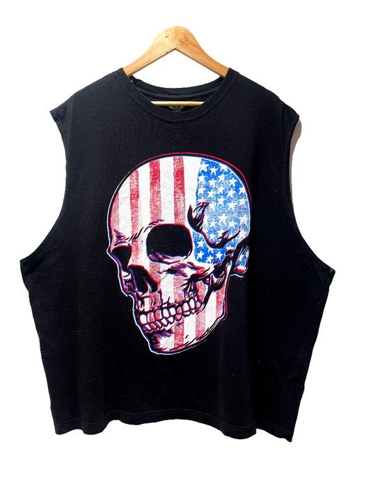 Faded Glory Skull American Flag Men's Tees