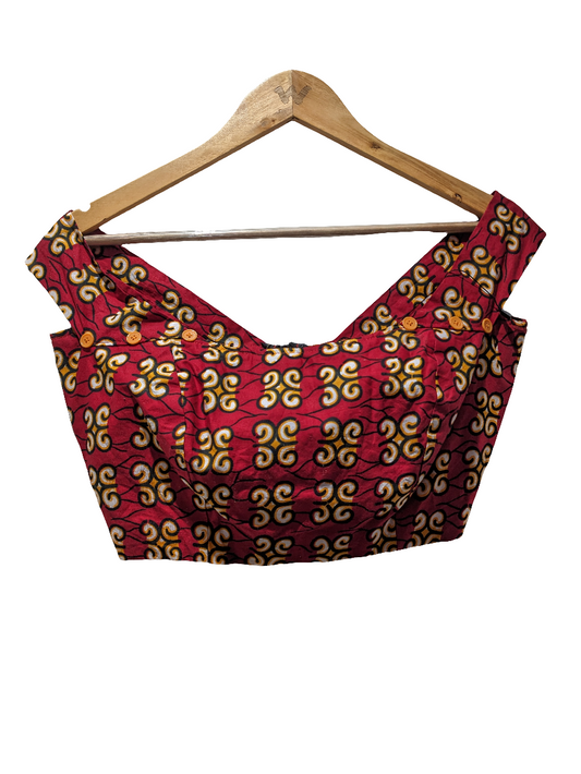 Maroon Printed Blouse