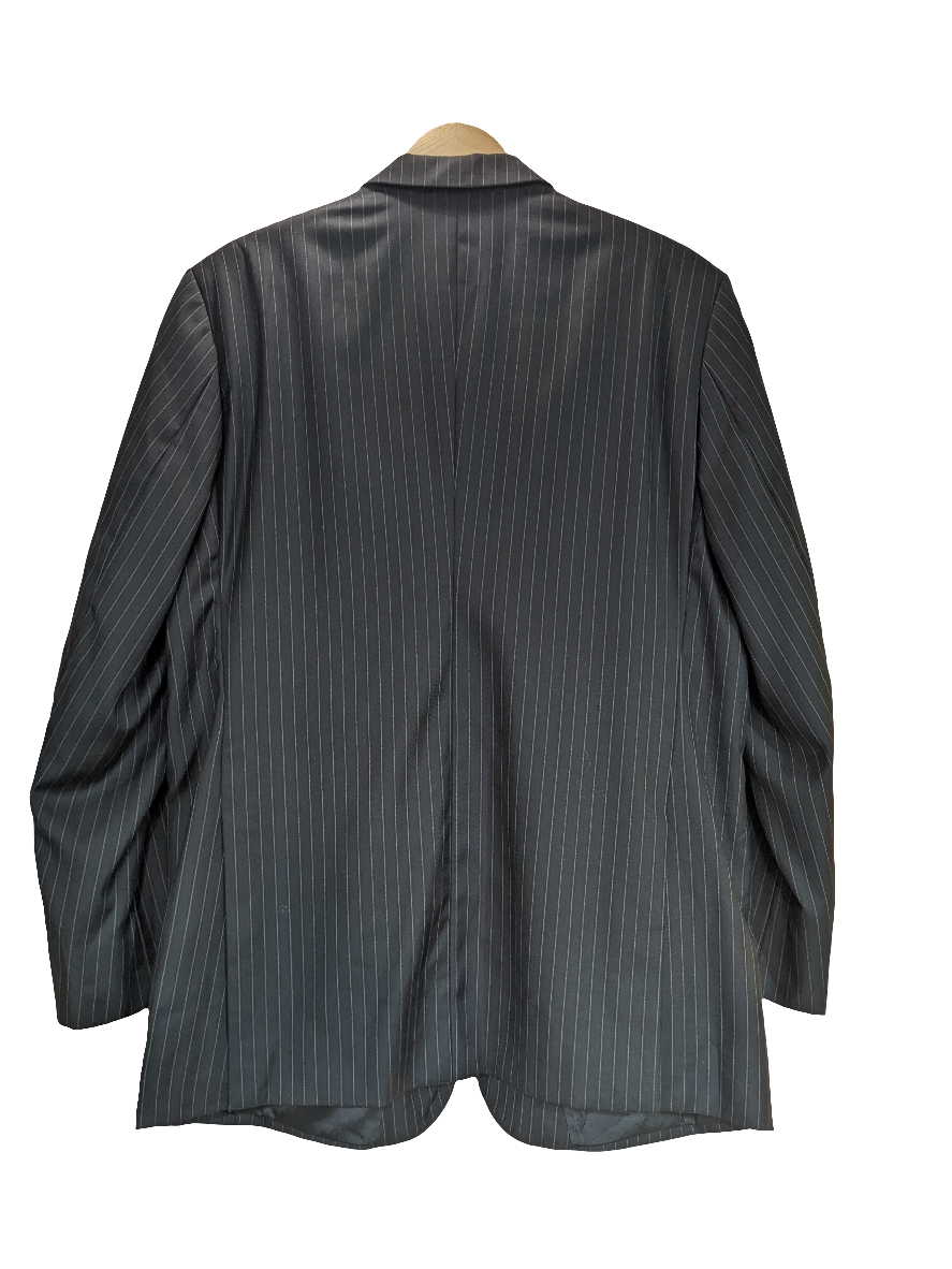 Gabbana Plain Black Blazer With  Stripes