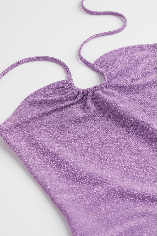 H&M Divided Lilac Shimmer Halter Neck Dress