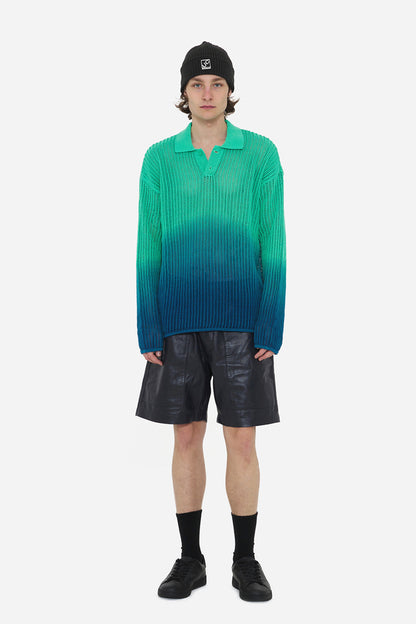 ZARA OMBRE GREEN KNIT JUMPER