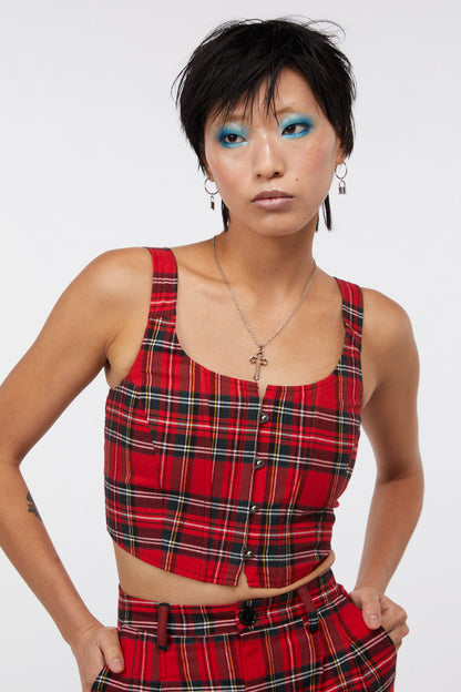 Party Time Tartan Corset Top