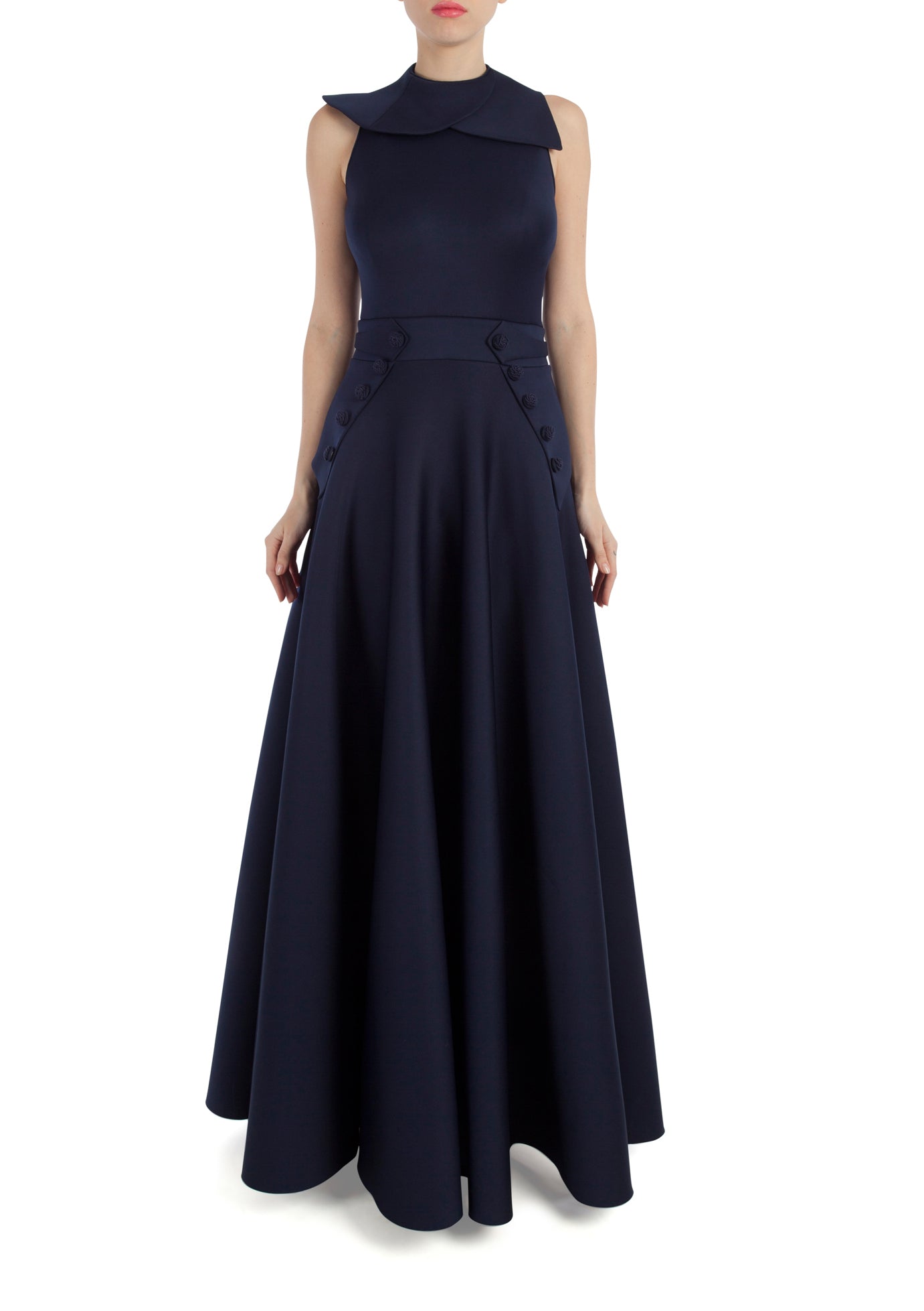 Dolly J Navy Glue Gown