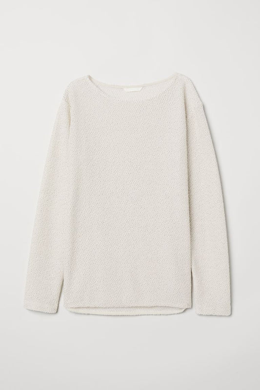 H&M White Jumper