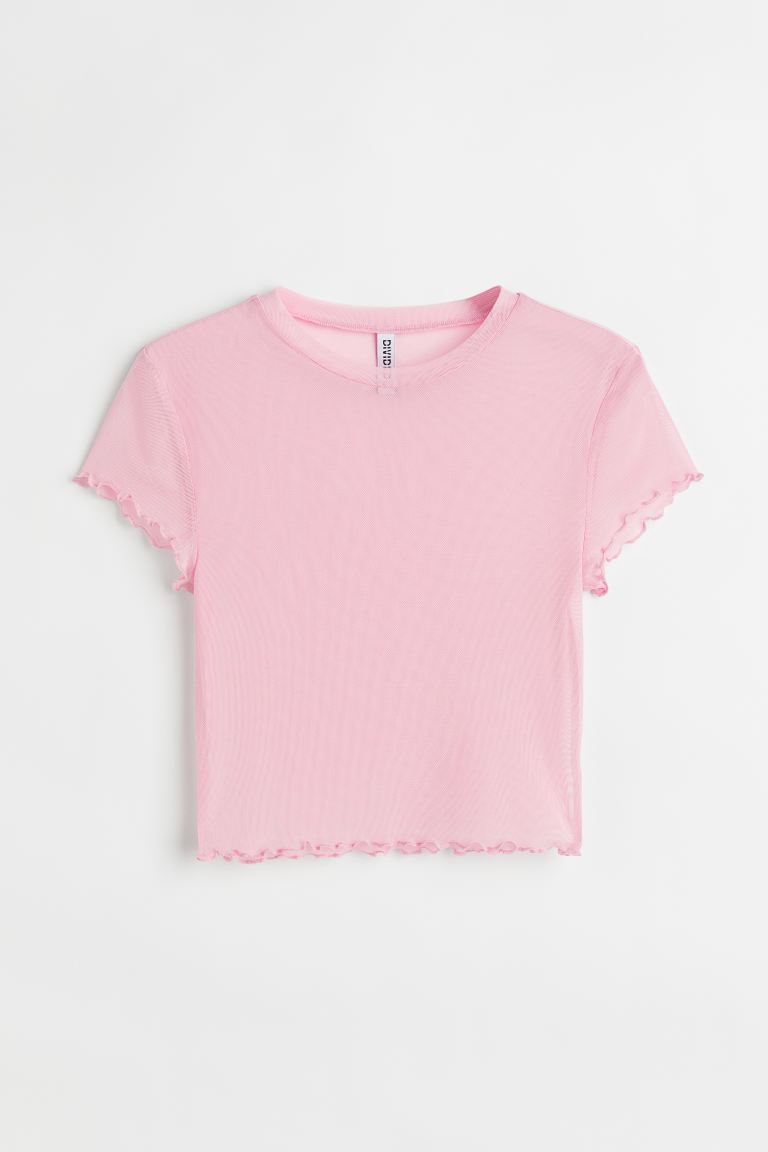 H&M Pink Mesh Top