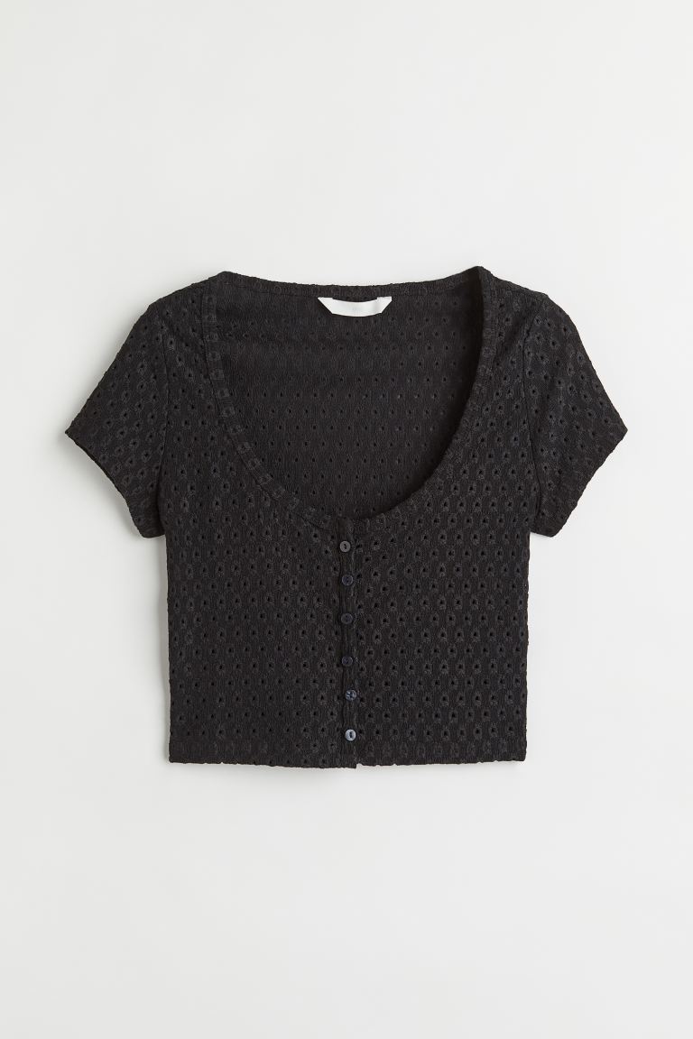 H&M Cropped Black top