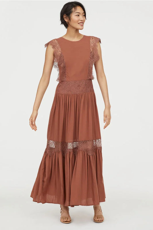 H&M Brown Maxi Dress