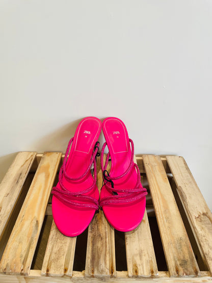 Zara Pink Strappy Heels