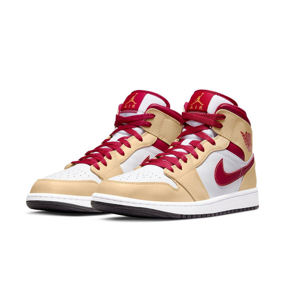 JORDAN 1 MID LIGHT CURRY CARDINAL