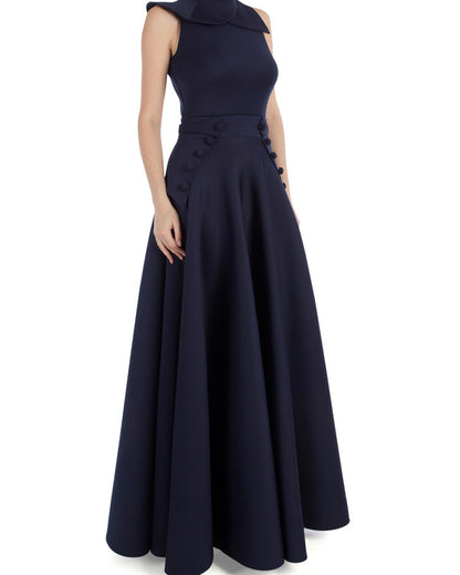 Dolly J Navy Glue Gown