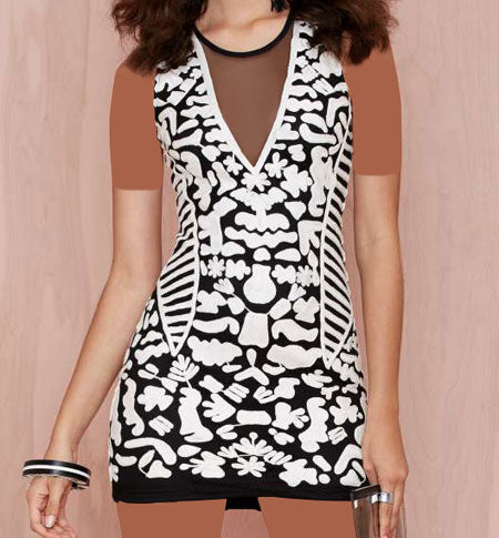 Nasty Gal Black & White Dress